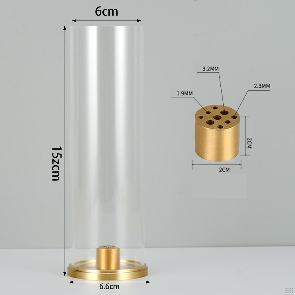 Incense Holder for Sticks Ash Catcher Tray Collectibles Artwork with Transparent Tube Burner