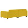Pull Out Daybed with Drawers Yellow 100 x 200 cm Velvet