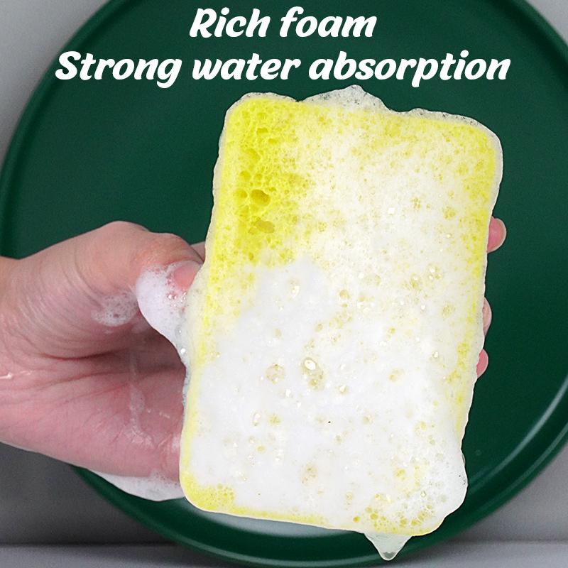 Wavelet Wood Pulp Cotton Sponge Wipe  Kitchen Cleaning Sponge No Scratch Pot Or Dish Degradable Sponge