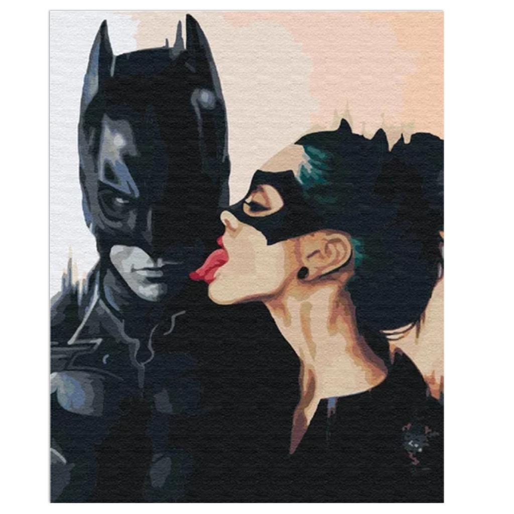 Paint by Numbers Paintings To Paint - Batman and Catwoman 40X50 Cm