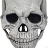 Halloween Horror Skull Helmet Movable Jaw Latex Party Costume Decoration