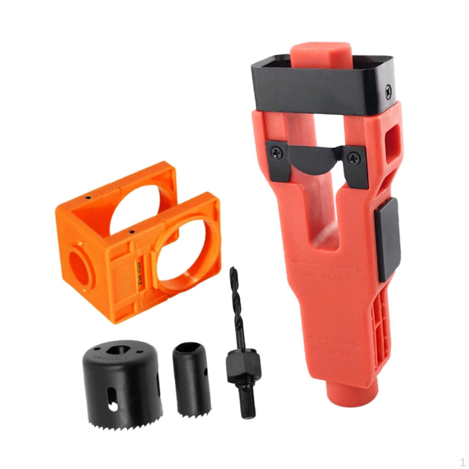 

Комплект для установки дверной защелки Инструмент для врезки Легко для деревянных дверей оранжевый