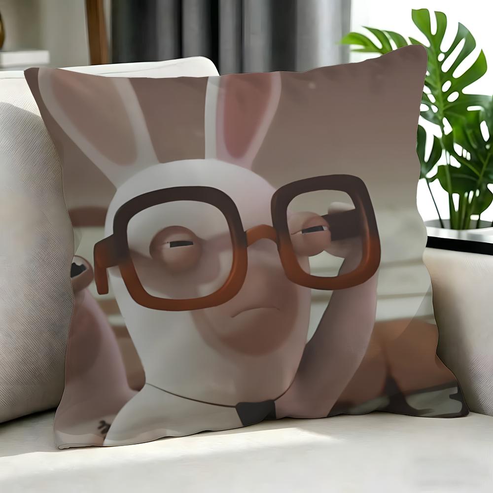 Cartoon Rabbids Invasion Cushion Cover Cushion Cover Set 4Pcs 50X50 45X45 40X40 Pillowcase Decorative Sofa Home Decor