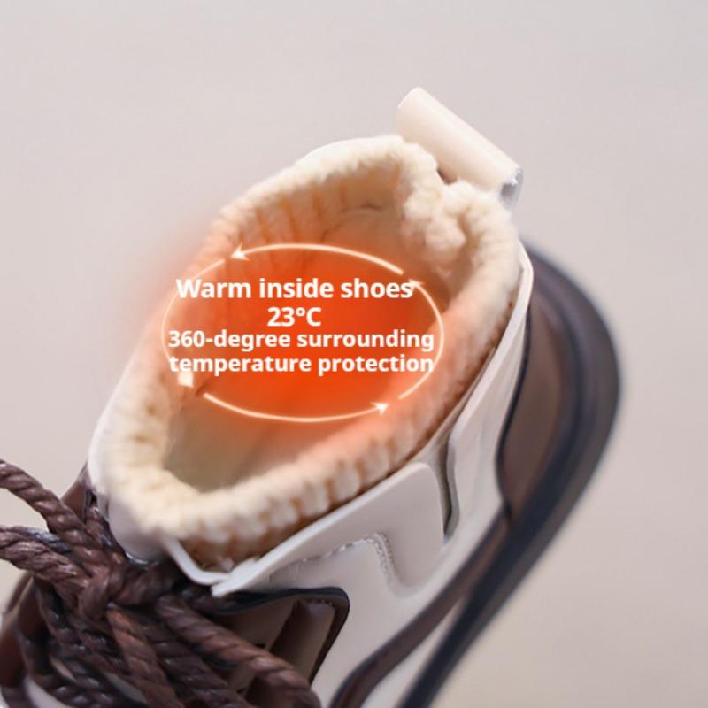 Dívčí sametové kotníkové boty Dětské módní boty v britském stylu Dívčí super měkké zimní boty