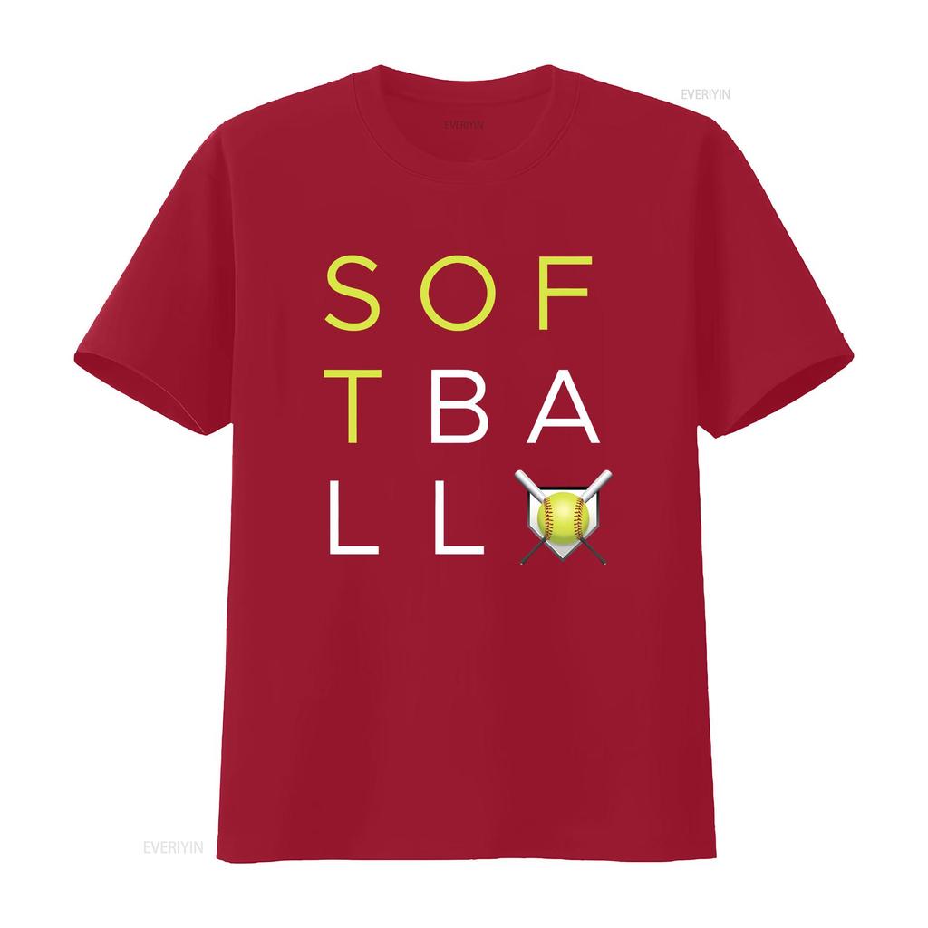 Softball Fan T Shirt Birthday vintage Washed Comfortable Stretched Stylish designer clothes fashion streetwear