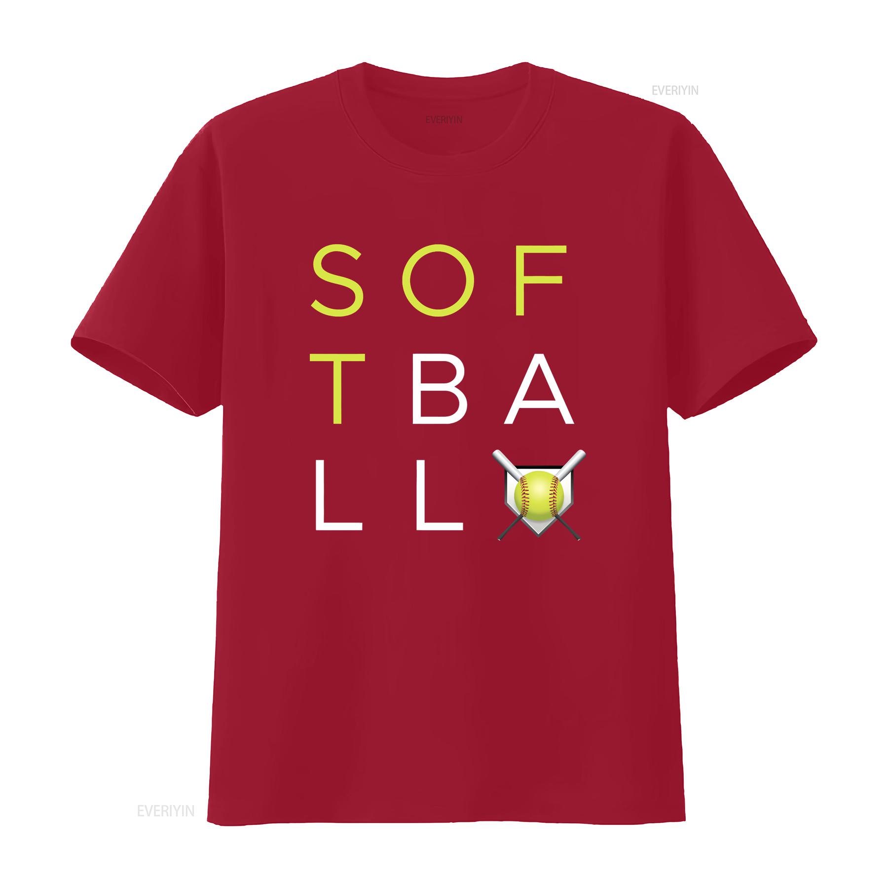 

Softball Fan T Shirt Birthday vintage Washed Comfortable Stretched Stylish designer clothes fashion streetwear S