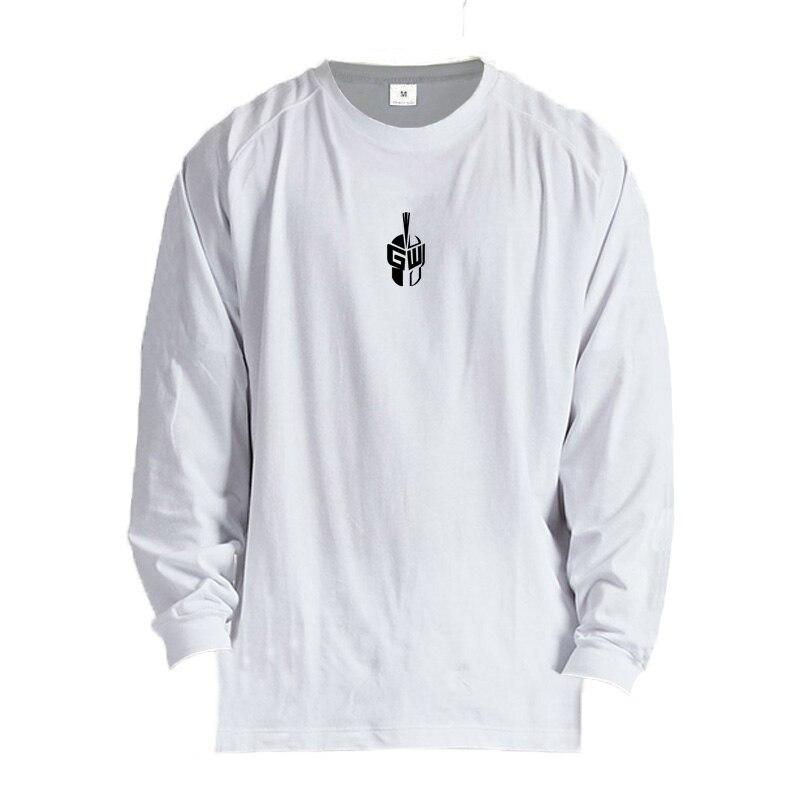 

Muscleguys весенне-осенний мужской спортивный топ с длинными рукавами, хлопковая удобная дышащая футболка, тренировочная одежда для фитнеса XXL