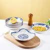 Blau-Weißes Ruyi-Quadrat-Porzellanteller - Ideal für Mahlzeiten, Obst, Gedämpfte & Gebackene Gerichte