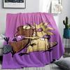 1PC The Angry Beavers Print Flannel Blanket, High quality Comfortable for All Seasons, Home Decor, Warmth and Comfort, Perfect for Christmas Gifts205