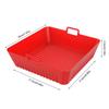 Air Fryer Silicone Pot Square 6.8in Foldable Air Fryer Basket Food Grade Non Stick Easy Cleaning Reusable Silicone Basket