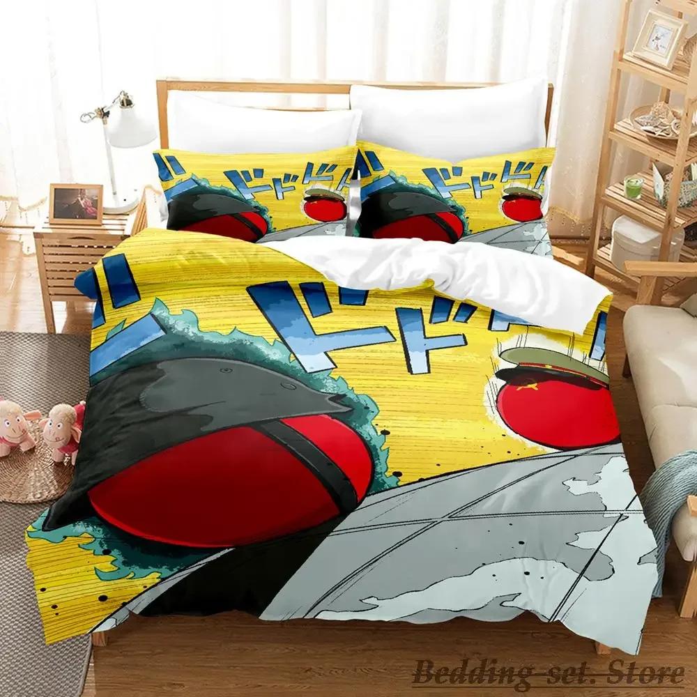 Nowy Zestaw Pościeli Countryballs Polandballs Pojedynczy Bliźniak Pełny Queen King Size Zestaw na Łóżko Aldult Chłopcy Sypialnia Zestawy Poszewek na Kołdrę Anime