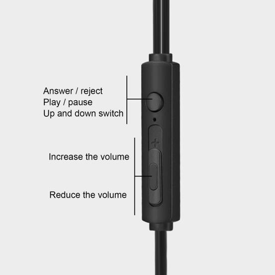 Kablet Mikrofon Øretelefoner Heavy Bass In-ear Universal Mobiltelefon Spill Øreplugg