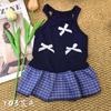 Spring Summer Thin Breathable Pet Camisole Dress With 3 Small Bows, Anti-shedding Fur Vest Skirt, Clothes For Small Dogs Cats