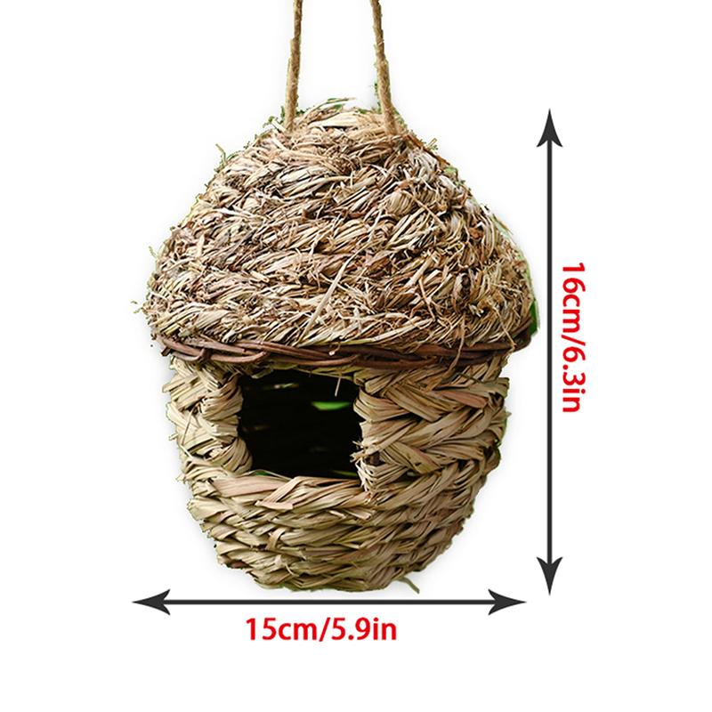 Natural Hanging Grass Nest Pet Birds House Nest Hatch Rest Hut #E Water Dtop Natural Hanging Grass Nest Pet Birds House Nest Hatch Rest Hut #E Water Dtop