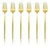 Modern Simple Stainless Steel Gold Plated Fork Six-piece Set Gold