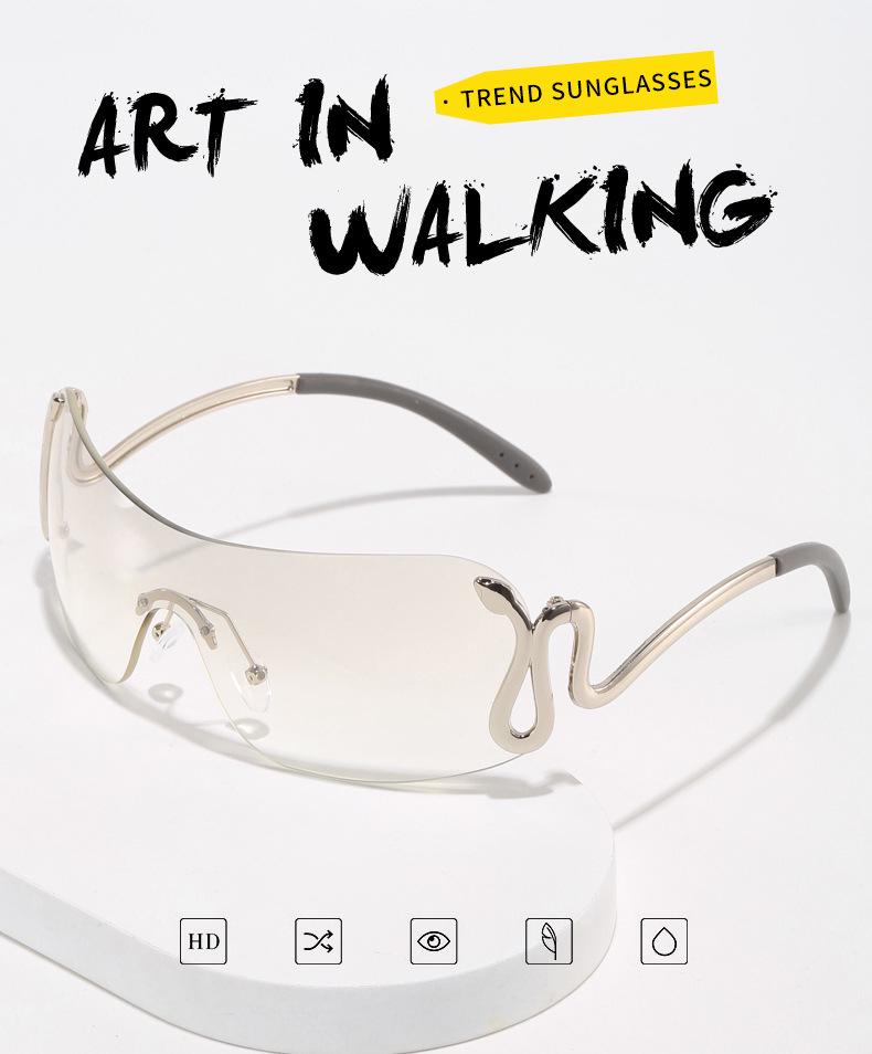 Cross-Border Spirit Snake Sunglasses 2023: Trendy Y2K Millennium European & American Style