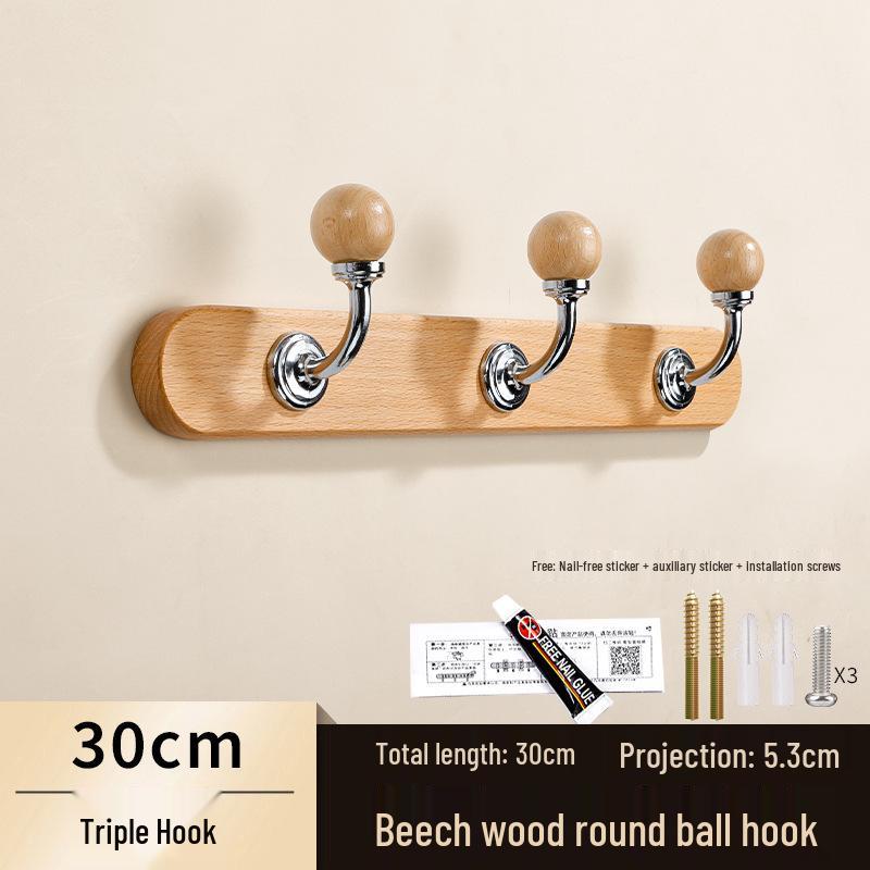 

Solid Wood Wall Hook: Coat Rack for Entry, Hall, or Fitting Room - Perfect for Clothes and Bags