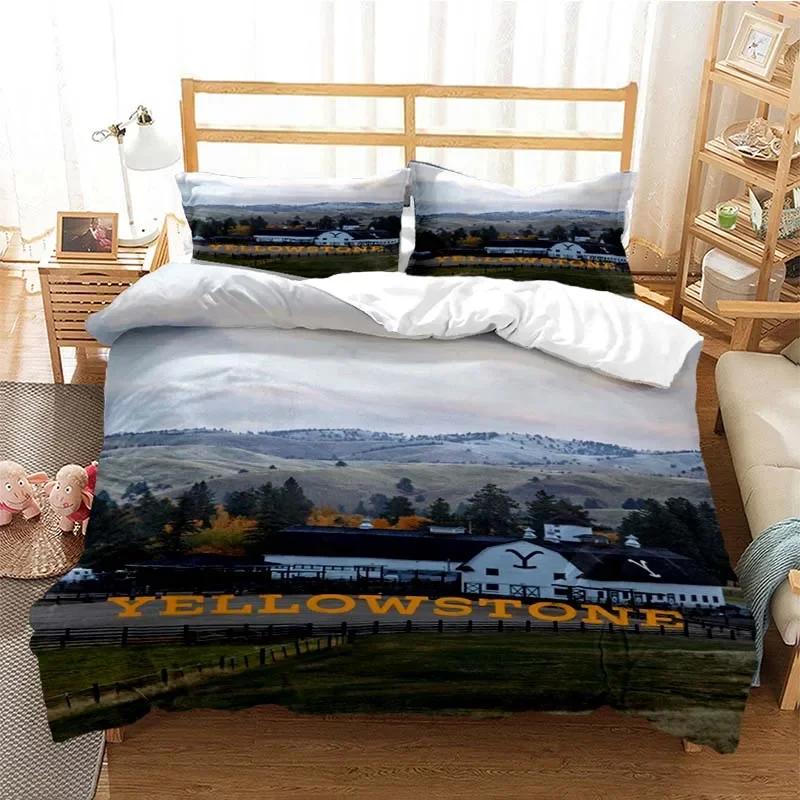 Yellowstone Fashion Digitaldruck Bettwäsche Set Bettbezug Steppdecke Bett Einzel Twin Full Queen Jugend Kinder Mädchen Jungen Geschenk