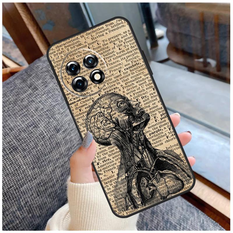 Medical Human Organs Brain Case For OnePlus 15 12R 13R 13T 10T 8T 13 12 11 10 Pro Nord 5 CE 2 3 4 Lite N20 N30 Coque