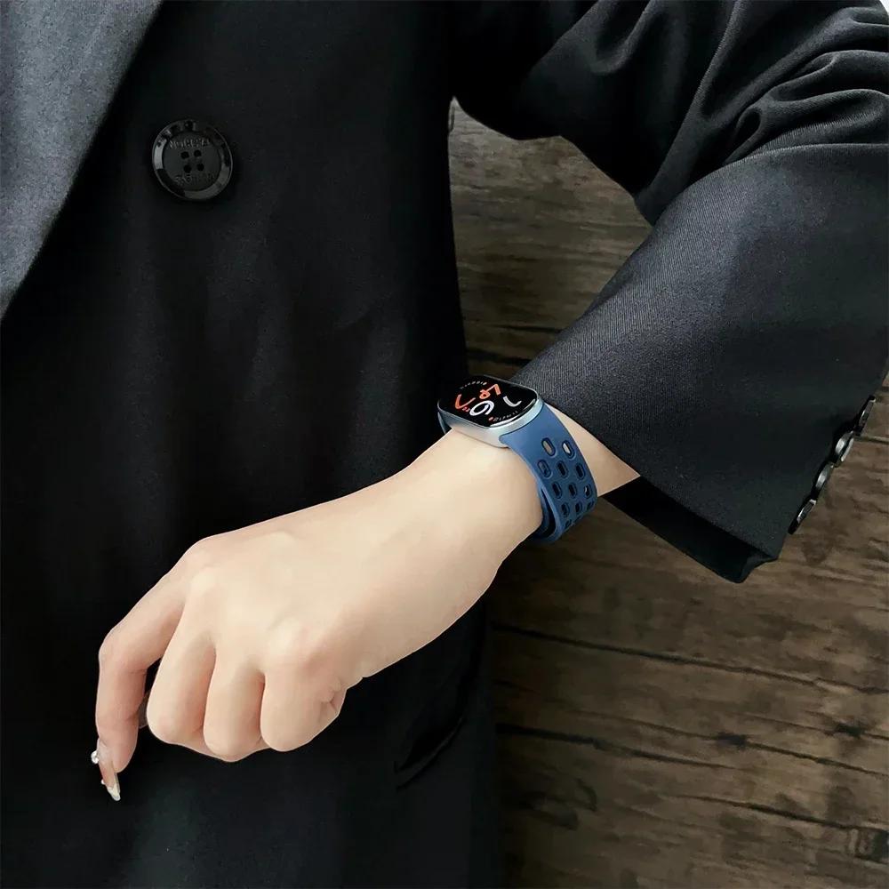 Strap for Xiaomi Mi Band 9 Smart Watch Sport Silicone Bracelet for Mi Band 8 Replacement Wristband Miband 9 8 NFC Accessories