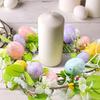 Ön Kapı İçin Küçük Paskalya Yumurtası Çelengi Yapay Bahar Renkli Yumurta Çelengi Çiftlik Evi Asılı Mutfak Dolabı Çelengi Kurdeleli Ön Sundurma İçin