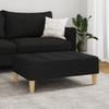 Footstool Black 77 X 55 X 31 Cm Fabric