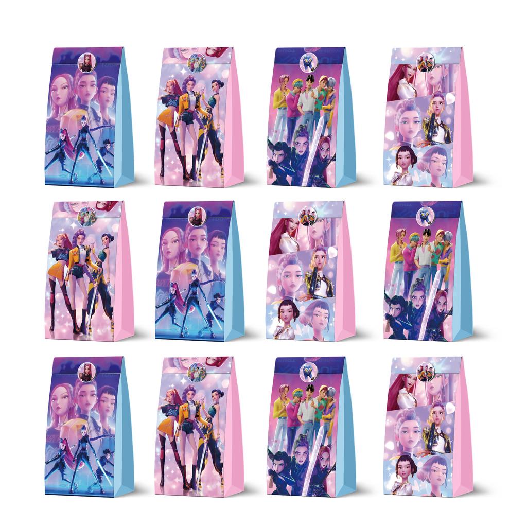 Set Tacâmuri de Petrecere de Unică Folosință Kpop De Hunter Tragere de Steag Petrecere de Ziua de Naștere Coreean Kpop Petrecere Anime Celebrare Consumabile Picnic Deco