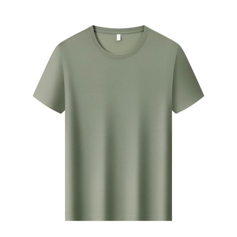 

Qiaogrui Men s Dessan Ice Bead Anti-Bacterial Sun Protection Cooling Crewneck T-Shirt XL