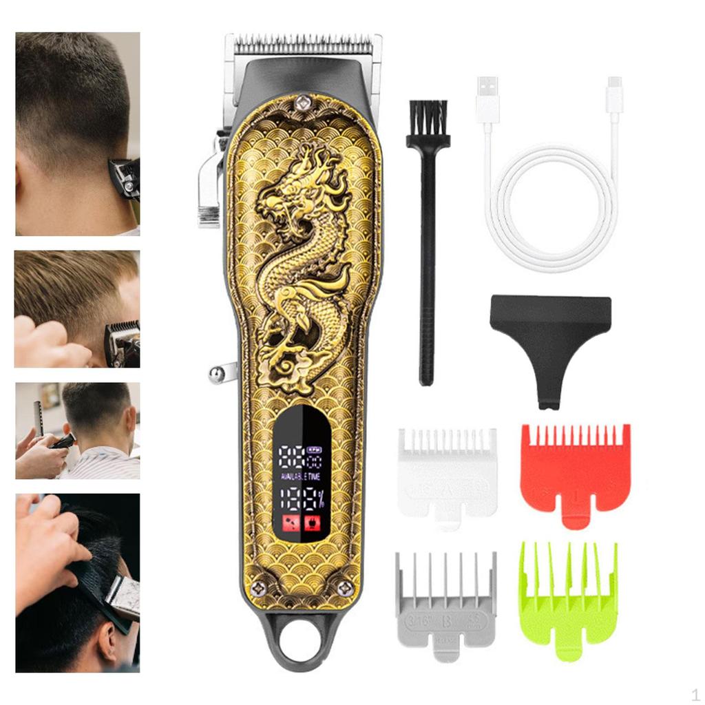 Advanced Cordless Hair Clipper for Men - Precision Trimming Tool with LED Screen