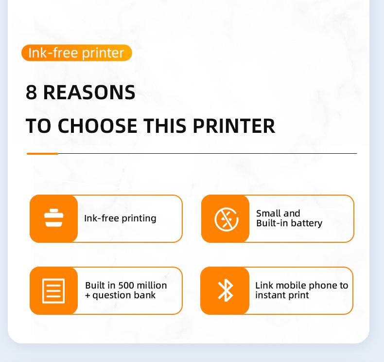 Portable A4 Inkless Tattoo & Label Printer – Mini Thermal Printer for Photos & Office Use