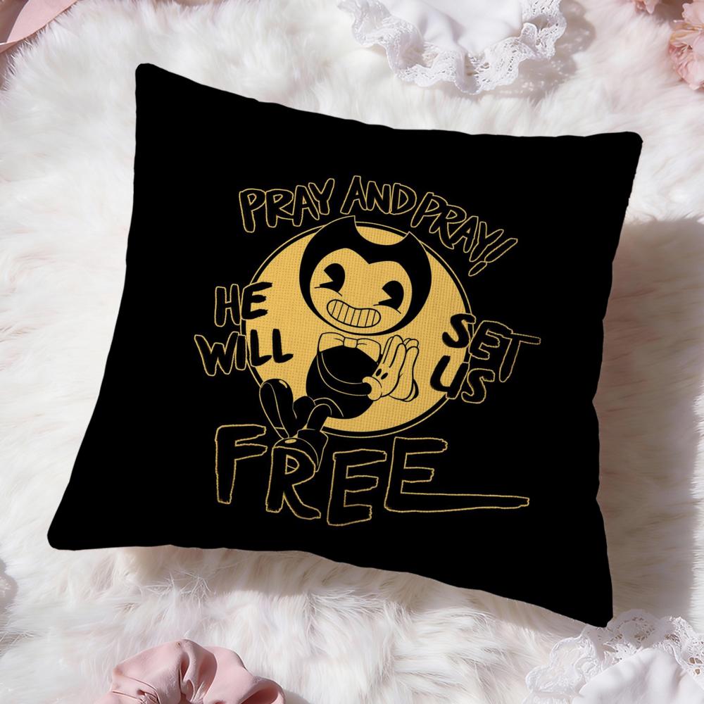 Cartoon Bendy Machine BATIMS Cushion Cover Premium Comfort Reversible Pillow Cove -Two In One Design for Any Room & Car Interior
