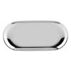 Nordic Style Stainless Storage Tray Cosmetics Jewelry Cake Plate for Office Desks(Silver L)