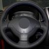Black Artificial Leather Steering Wheel Cover Hand-stitched Car Steering Wheel Cover for Suzuki Jimny 2007-2012