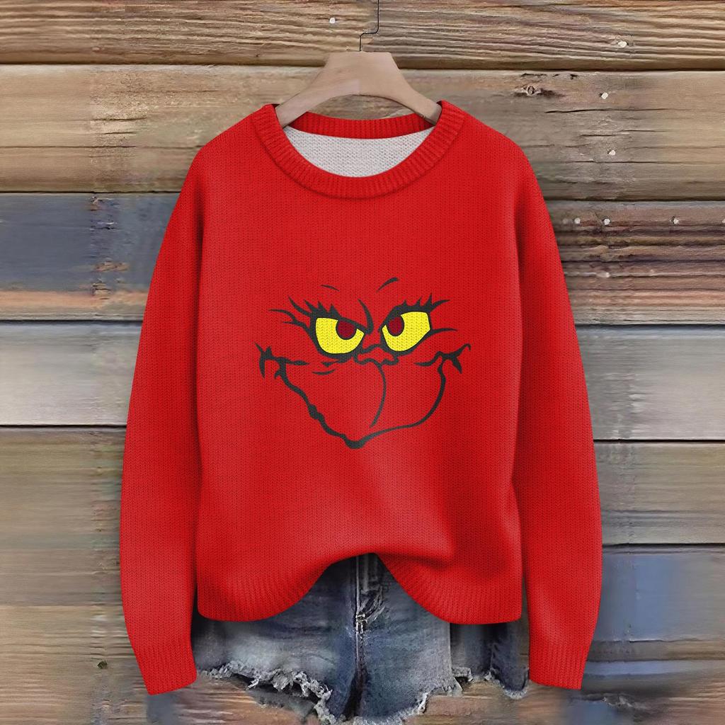 Women's Fashion Casual Long Sleeve Neck Sweater Pullover Top