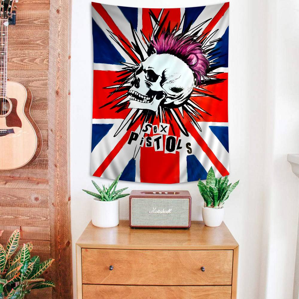 

SSex PPistols Rock Band Wall Tapestry Bohemian Wall Tapestries Mandala Wall Hanging Home Decor 74x94cm(29x37in)