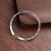 Open Bracelet Men'S And Women'S Metal Ancient Silver Bracelet Retro Simple Bamboo Feather Engraving Bracelet