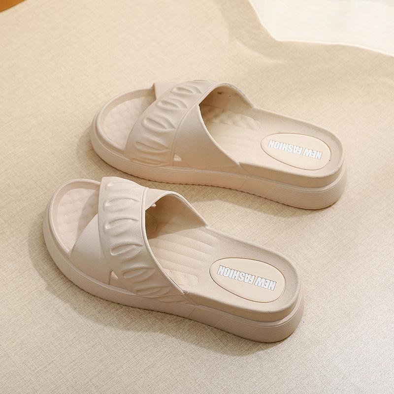 

Женские летние тапочки для дома, прохладные тапочки на среднем каблуке, дышащие и нескользящие тапочки для ношения на улице 39-40