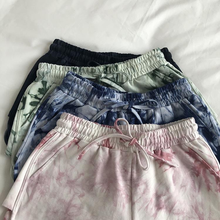 Summer 2026 Women's Plus Size Tie-Dye Wide-Leg Shorts: Casual and Sporty