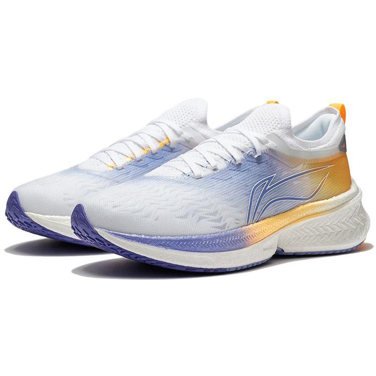 Li Ning Feidian Discovery One-Piece Woven Stable Low-Top Running Shoes Women Sneakers White ARMS016-2