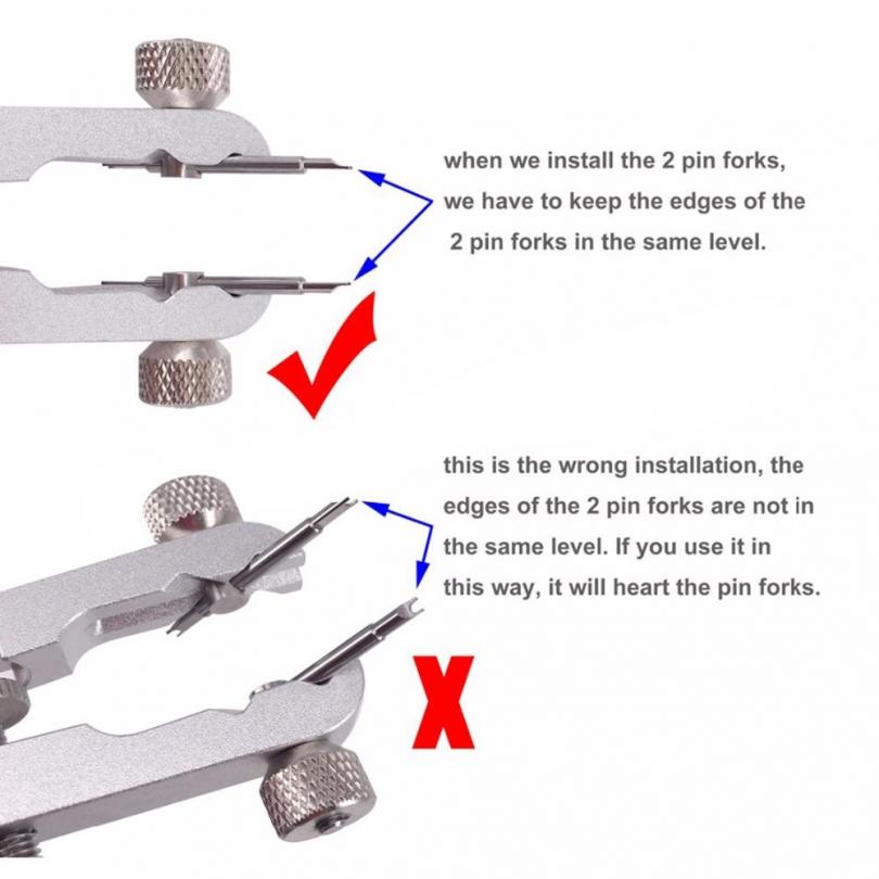 V-shaped Steel Watch Repair Tool, Practical Spring Bar Link Pins Remover for Watch Strap Disassembly and Replacement Work