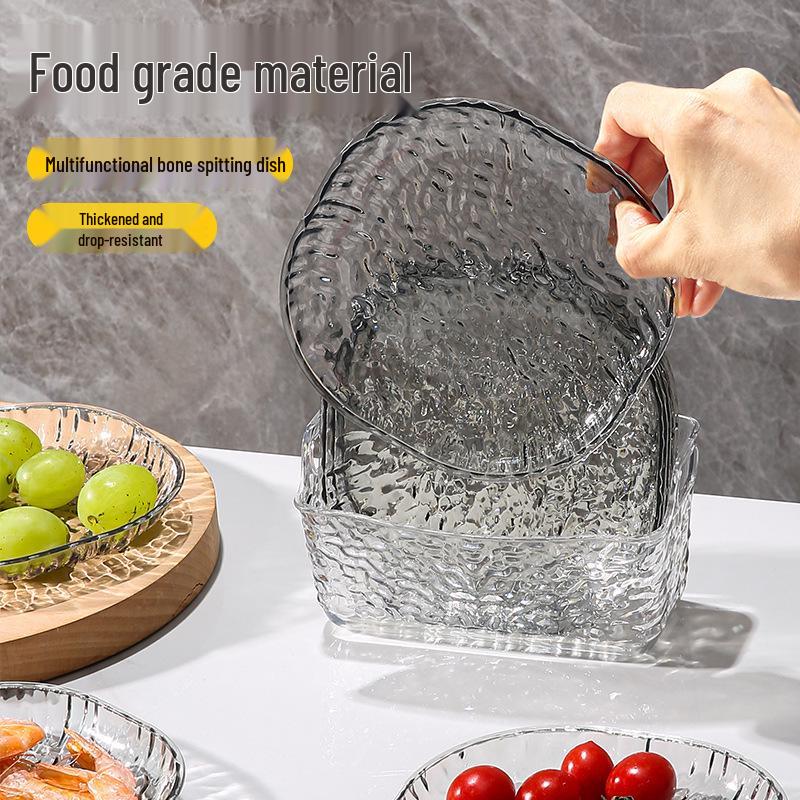 Klare Plastik Knochenspuckschale für Beilagen, Obst und Snacks