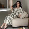 Womens Long Sleeve Nightgown Cloud Cotton Soft Sleep Dress With Built-in Bra Loungewear