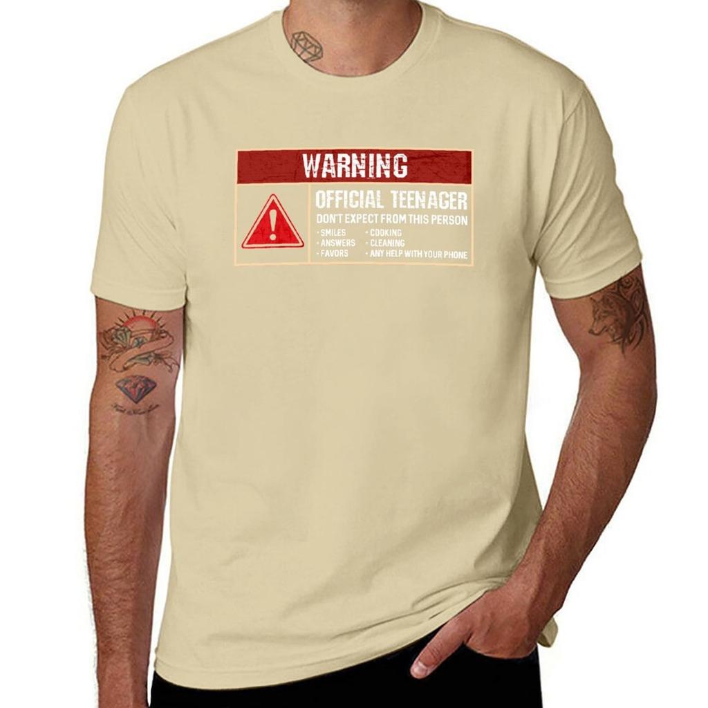 Warning Sign Its Official Teenager Funny Humor 13th Birthday Gifts for teens daughter son turning 13 years old TShirt