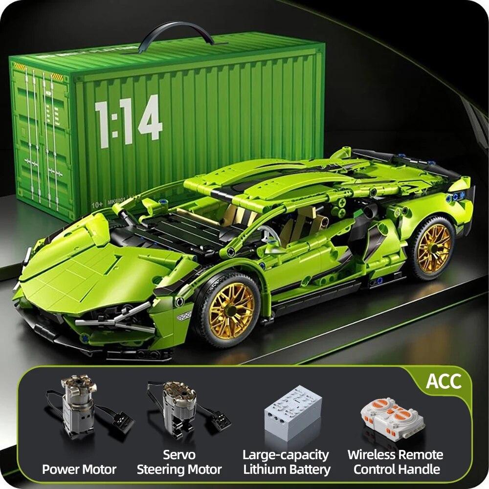 Technisches Rennsportauto 1280PCS Modellbausteine Stadt Mechanisches Geschwindigkeitsfahrzeug Supersportwagen Ziegel Puzzle Spielzeug Kinder Erwachsene Geschenk