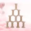 10pcs 1.85 X 1.22in Natural Wood Thread Spools Lightweight Wooden Spools  DIY Sewing