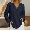 Autumn and Winter New Style - Fashionable Casual V-neck Button-up Long-sleeved