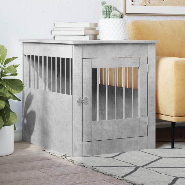 VidaXL Dog Cage Furniture, Dog Kennel with Lockable Door, Dog House, Living Room Side Table, 838333