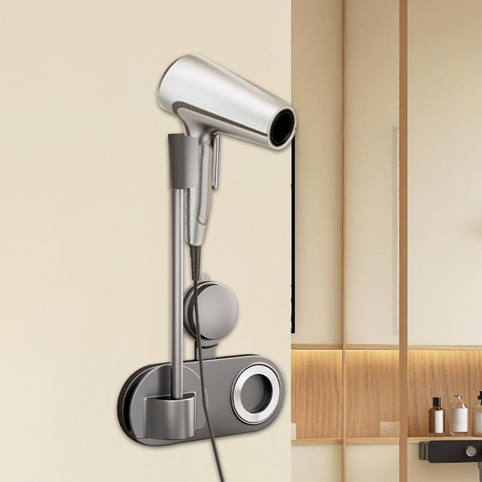 

Lazy Hair Dryer Stand Hands Free Hairdryer Storage Rack for Household Salon сірий колір