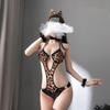 Sexy Lingerie Uniform Seduction Sexy Beautiful Woman Leopard Print Cosplay Pussy Onesie Small Chest Suit