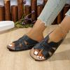 New Simple Platform Sandal Women's Woven Casual Beach Slippers